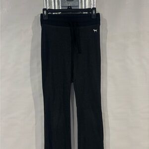 PINK Victoria's Secret Black Girls' Drawstring Sweatpants with Logo